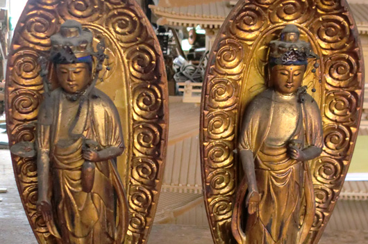 観音山 普門院 修理、箔張替え Before