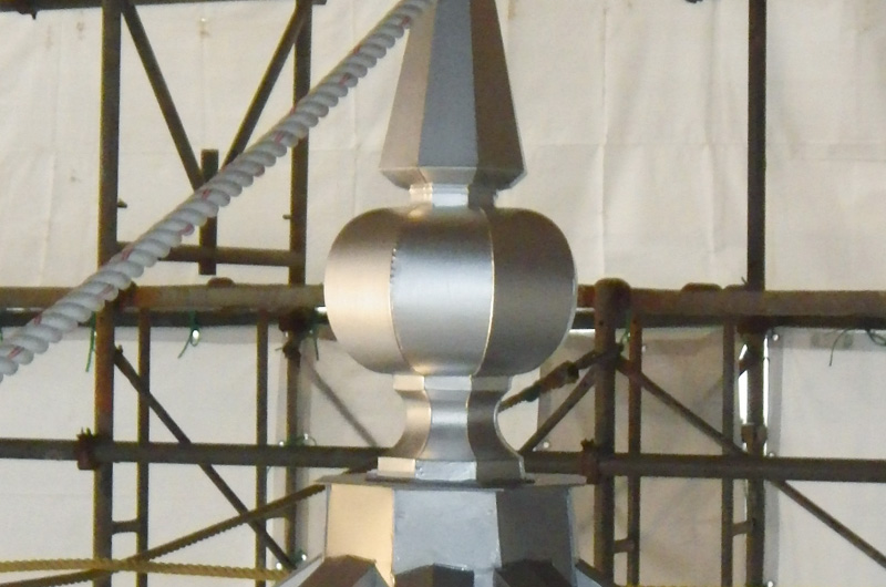 大湊水源地公園文化財棟飾り 完成